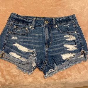 American Eagle Tom-girl Shortie Jean Shorts